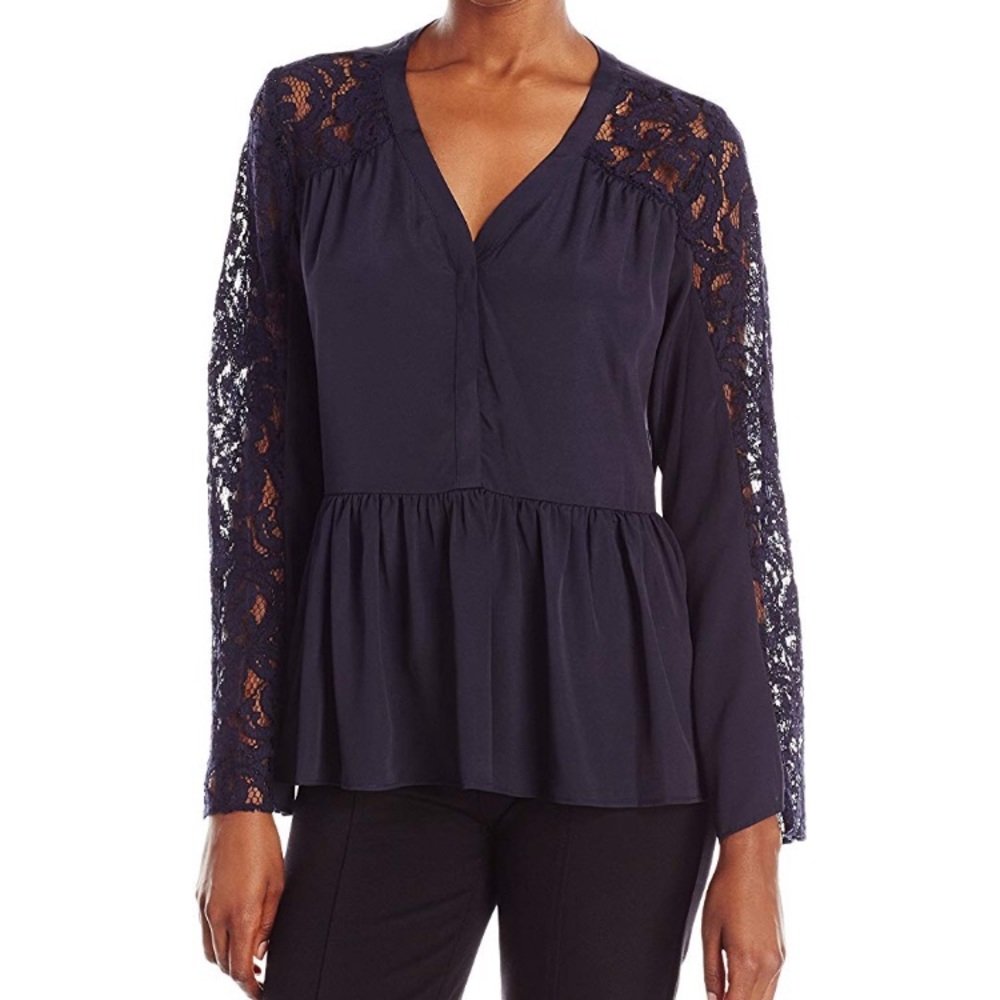 Nanette Nanette Lepore Lace Mix Blouse